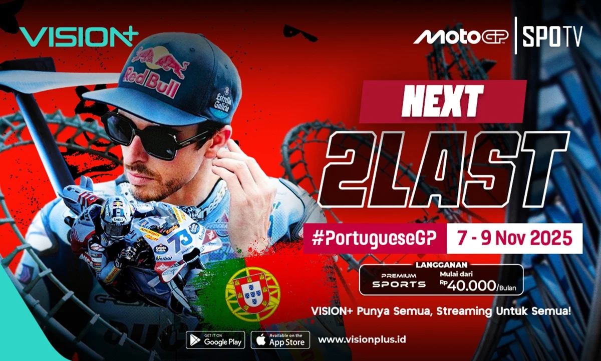 Vision+ Siapkan Penggemar Olahraga Motor dengan Live Streaming WSBK Portugal dan Moto3 Amerika 2026