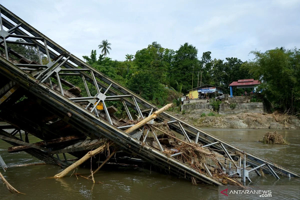 Aceh Tengah Kembali Dilanda Banjir, Dua Jembatan Darurat Ambruk