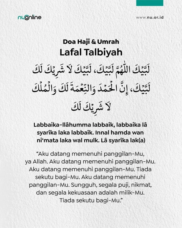 Bacaan Talbiyah Haji: Lafal, Arti, dan Keutamaannya