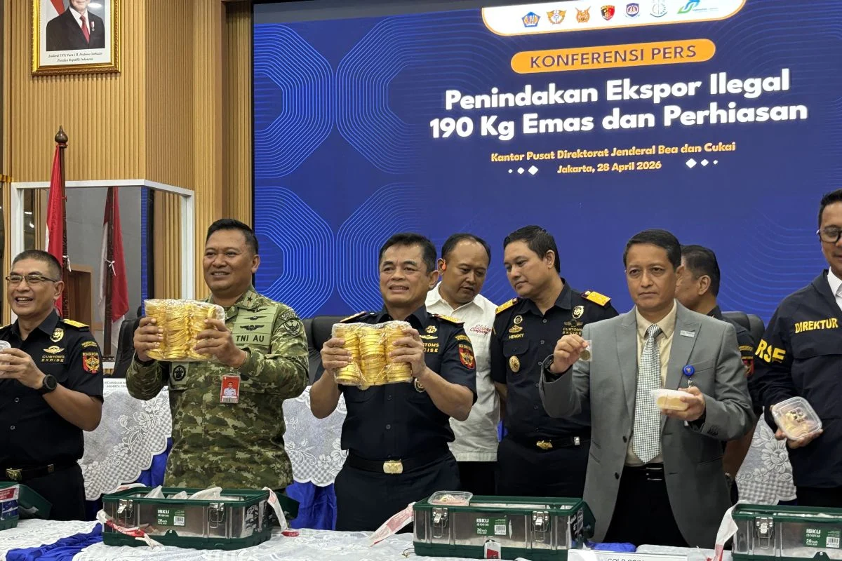 Bea Cukai Gagalkan Ekspor Ilegal Emas, Cegah Kerugian Negara Rp41 Miliar
