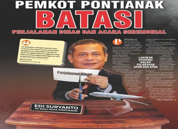 Efisiensi Energi, Pemkot Pontianak Batasi Perjalanan Dinas