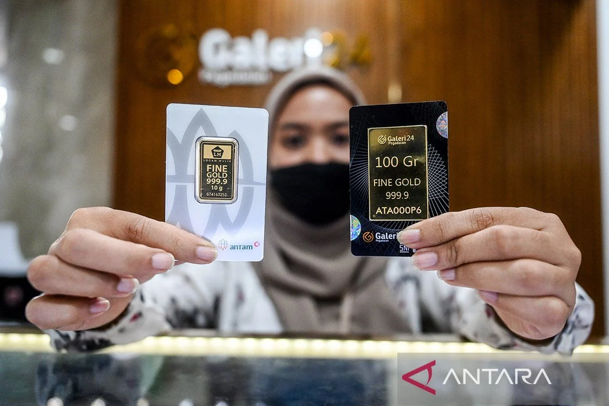 Harga Emas Antam, UBS, dan Galeri24 Tetap Stabil di Pegadaian pada Senin Pagi