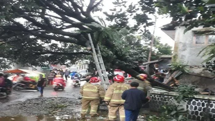 Hujan Lebat dan Angin Kencang Landa Kabupaten Bogor, Puluhan Rumah Rusak dan Tanggul Jebol
