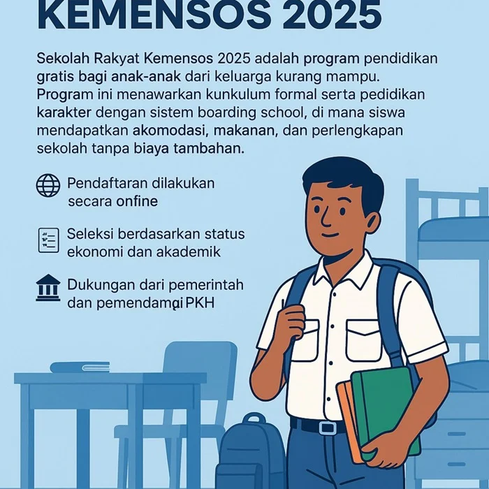 Kemensos Tak Buka Pendaftaran Sekolah Rakyat, Rekrutmen Berbasis DTSEN