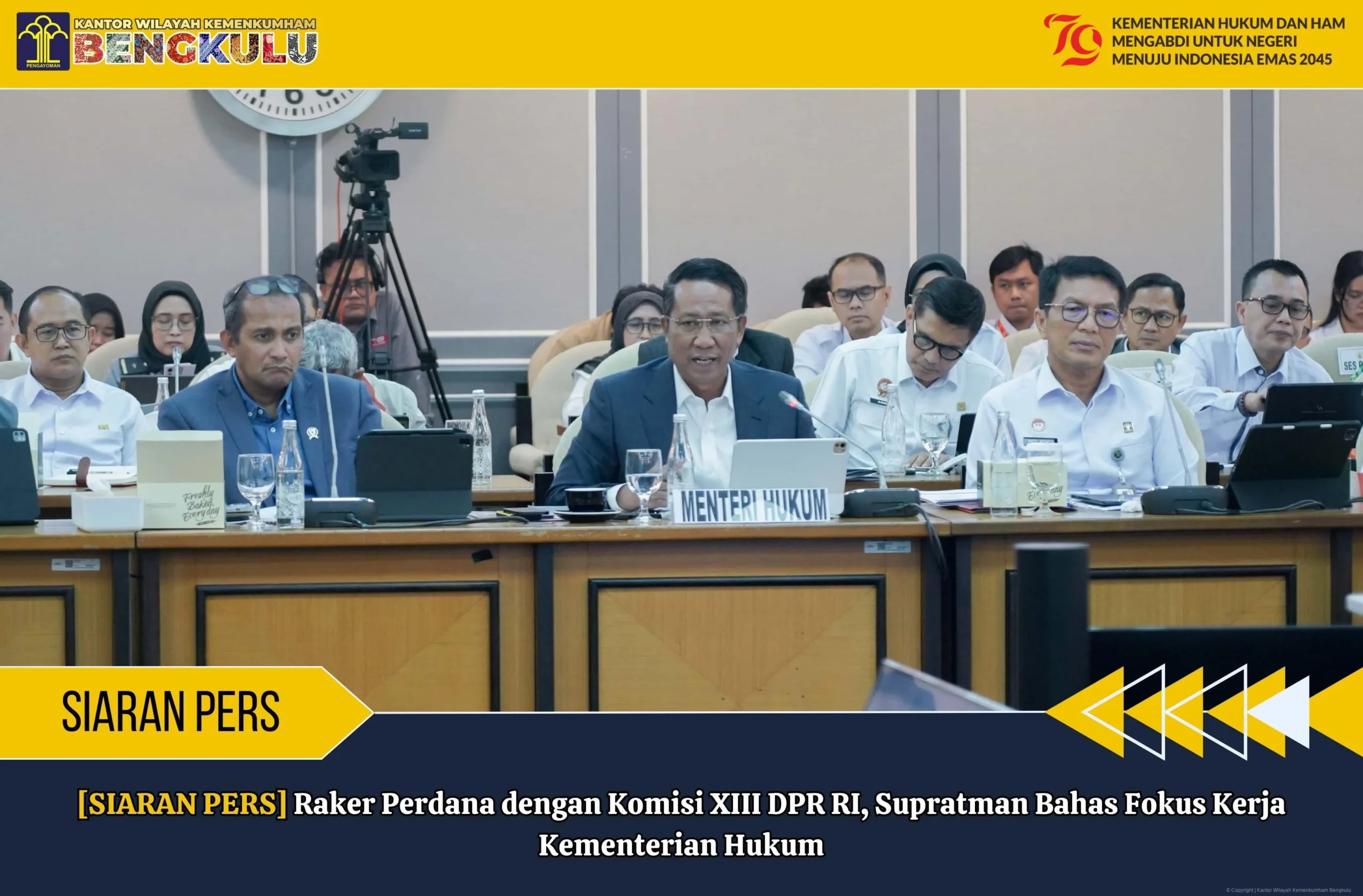 Komisi XIII DPR rapat dengan Menteri HAM bahas optimalisasi P5HAM