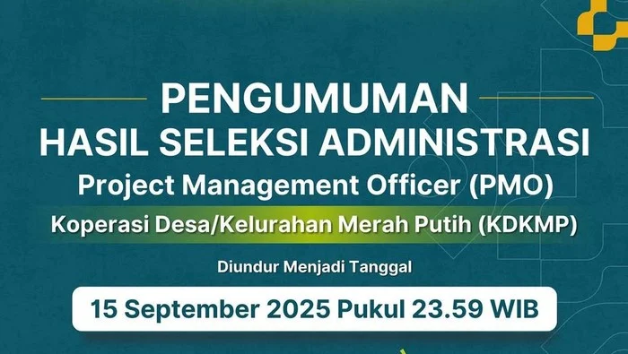 Link Pengumuman Hasil Seleksi Administrasi Manajer Koperasi Merah Putih Telah Diumumkan