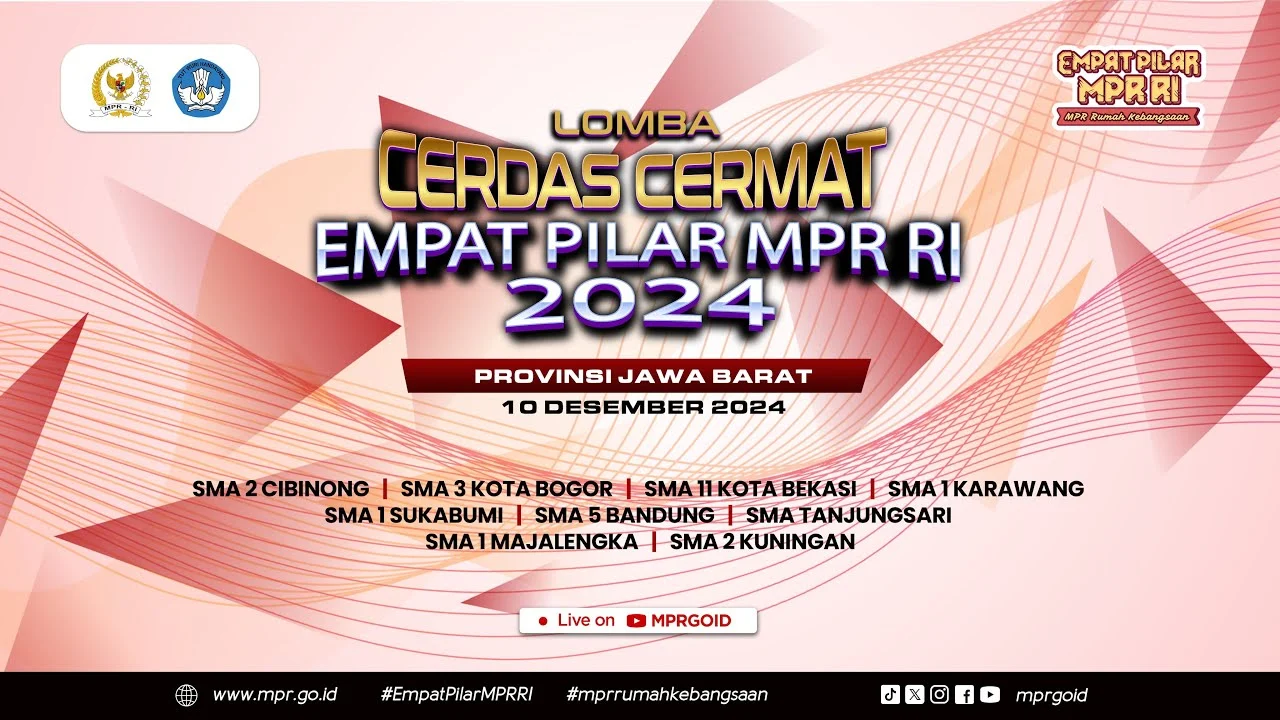 Lomba Cerdas Cermat Empat Pilar MPR RI Tingkat Provinsi Jawa Tengah Dorong Nasionalisme Generasi Muda
