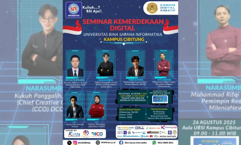 Seminar Nasional FTI UBSI Bahas Peran AI untuk Lompatan Transformasi Digital