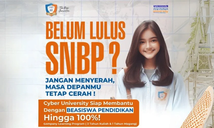 Tak Lolos SNBP? Tukarkan Kartumu Jadi Beasiswa Hingga 100% di Cyber University