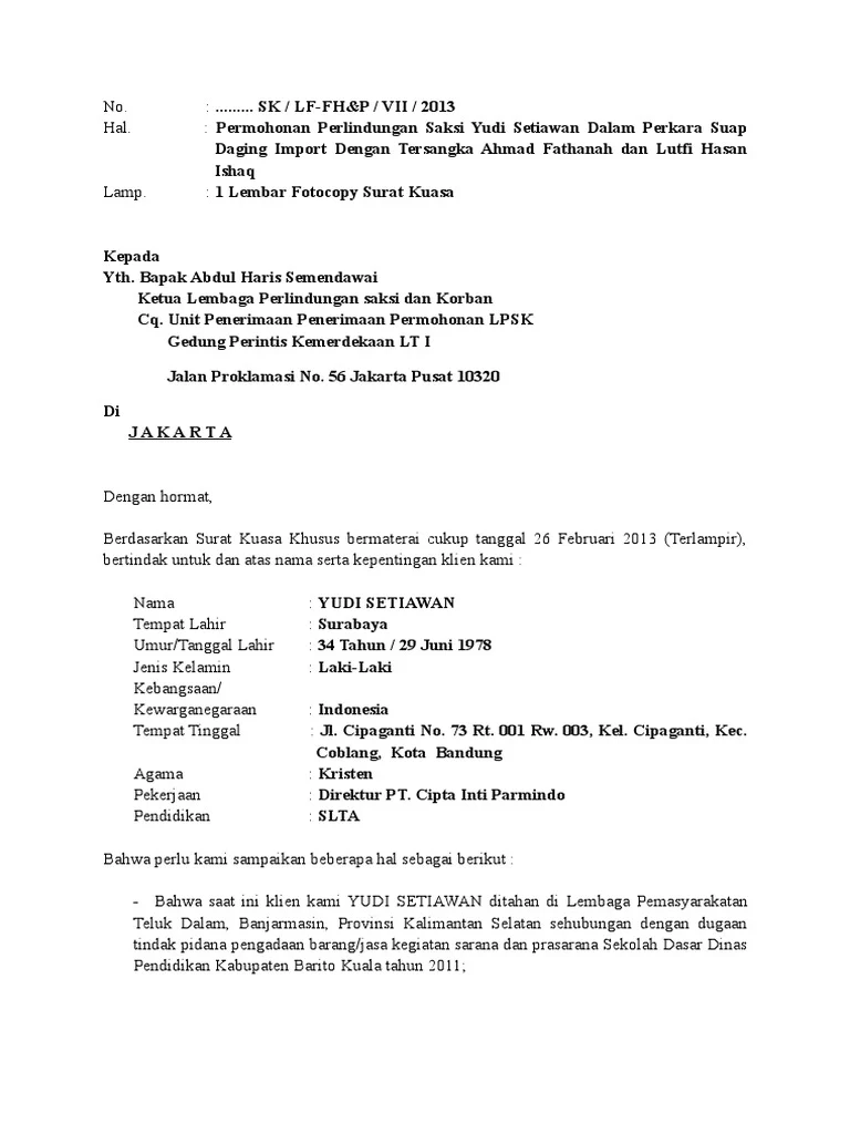 TNI Kirim Surat ke LPSK untuk Periksa Andrie Yunus sebagai Saksi