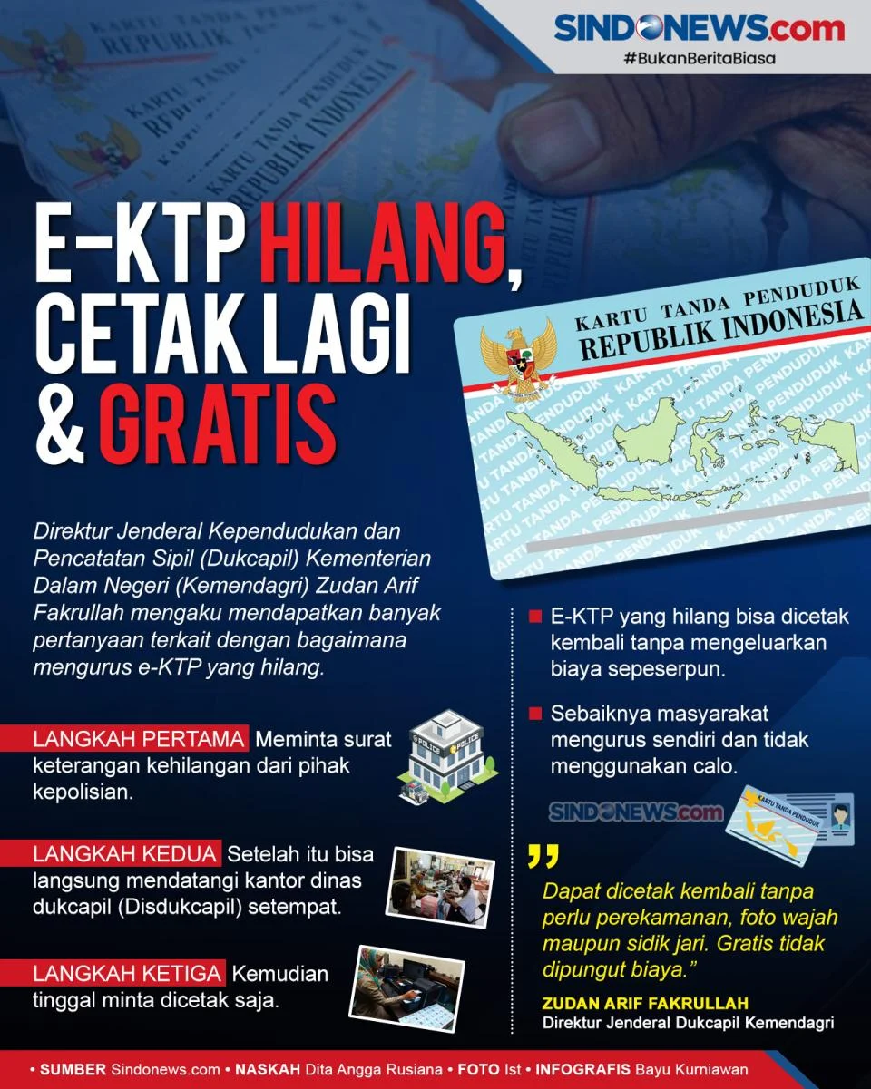 Wamendagri Buka Suara Soal Usulan Denda e-KTP Hilang: Itu Biaya Cetak Baru