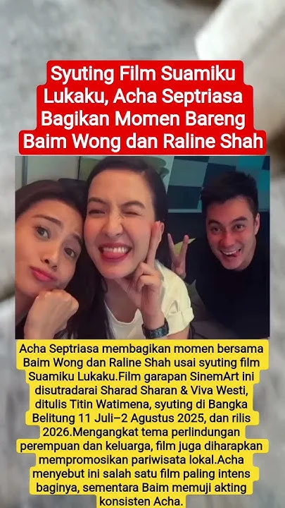 Acha Septriasa dan Baim Wong Siap Bintangi Film "Suamiku Lukaku"