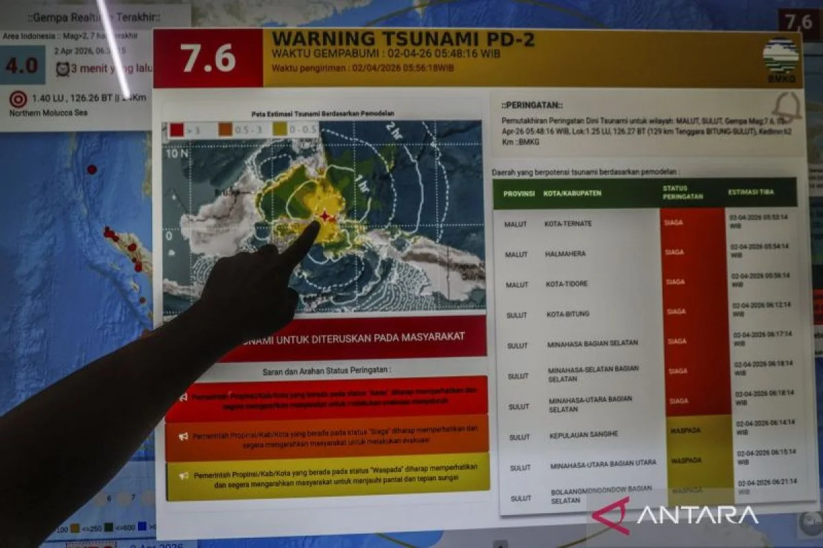 BNPB: Situasi Bitung dan Kaimana Kondusif Usai Gempa Bumi Dangkal