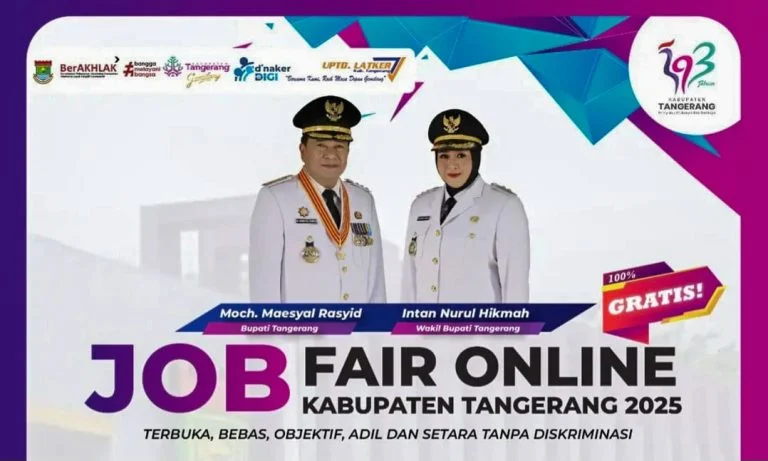 Disnaker Tangerang Gelar Jobfair Online dengan 693 Lowongan Kerja