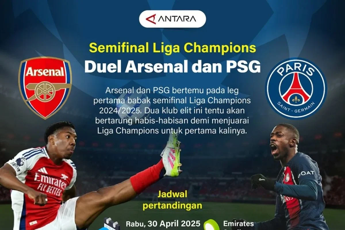 Jadwal Final Liga Champions 2025/2026: PSG vs Arsenal