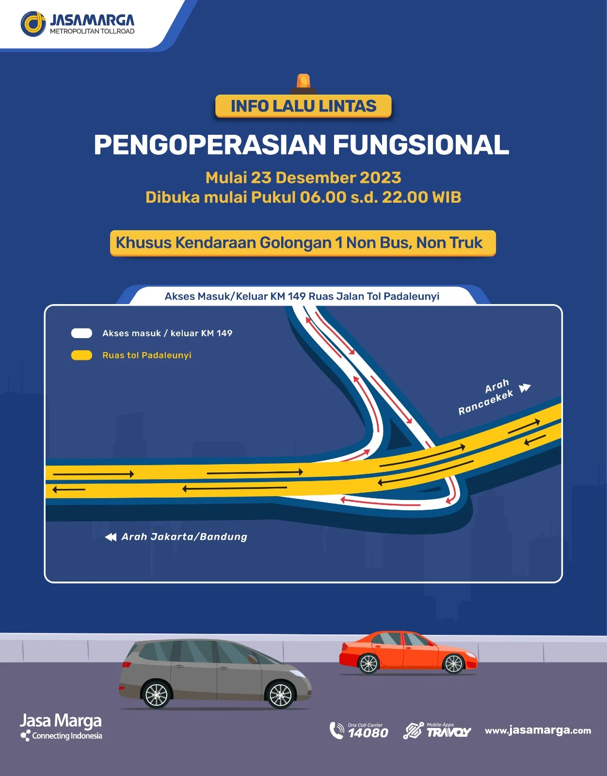 Jasamarga Minta Pengendara Atur Waktu Perjalanan untuk Cegah Penumpukan