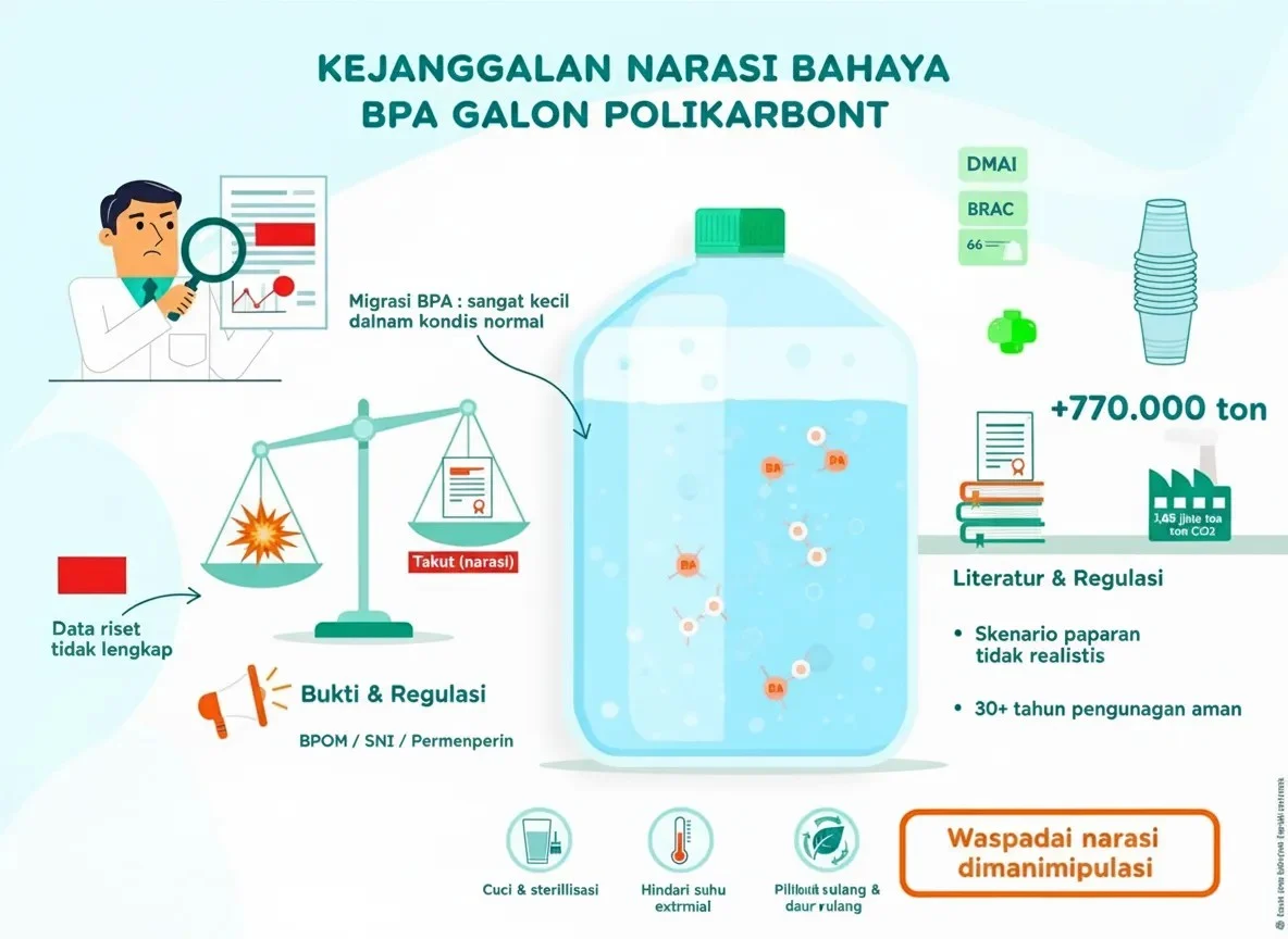 KKI Soroti Diskriminasi Standar Keamanan Galon Guna Ulang: BPA vs BPA‑Free
