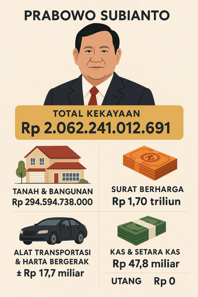 KPK Ungkap Nilai Kekayaan Presiden 2025 Mencapai Rp2,066 Triliun