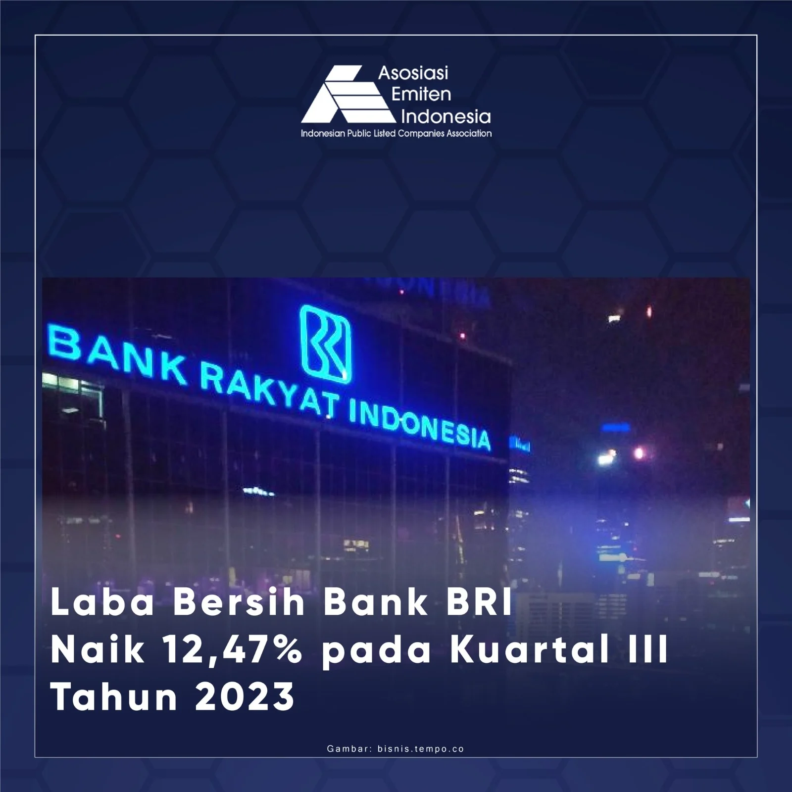 Laba Bersih BRI Kuartal I 2026 Capai Rp 15,5 Triliun, Naik 13,74% YoY