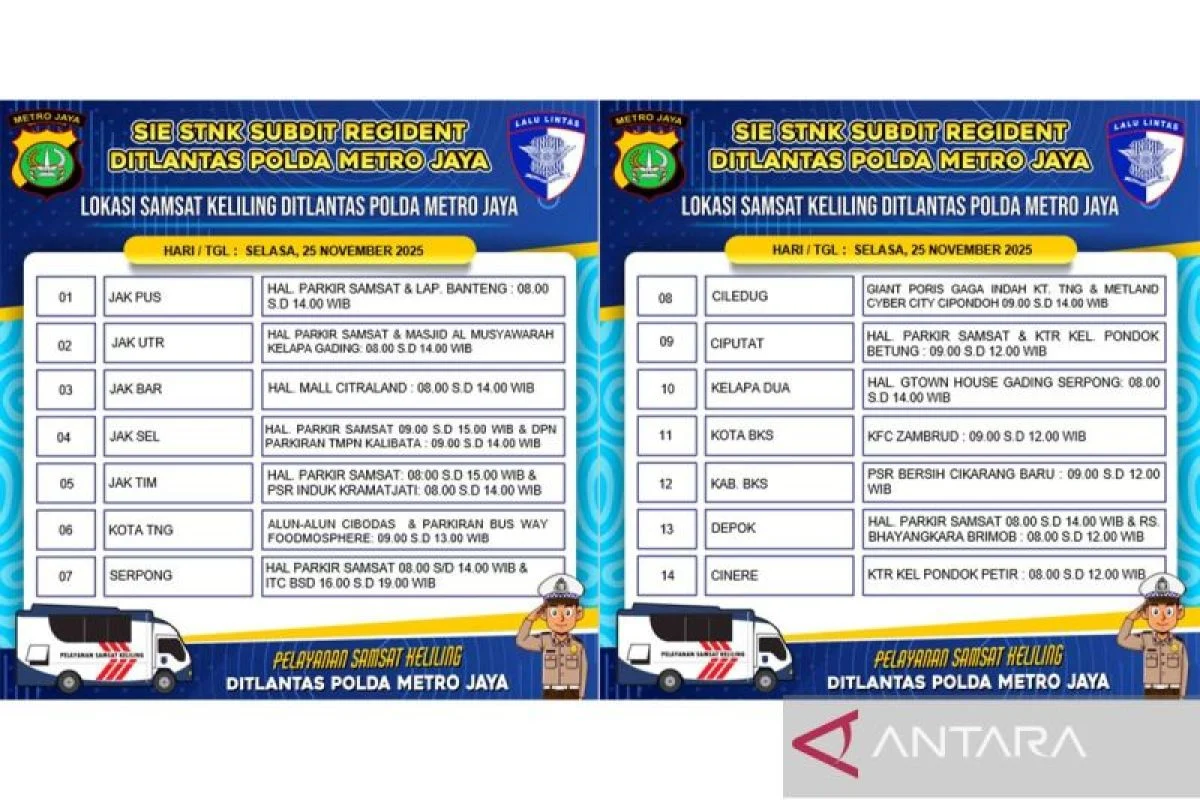 Layanan Samsat Keliling Diresmikan di 14 Wilayah JABodetabek pada Selasa