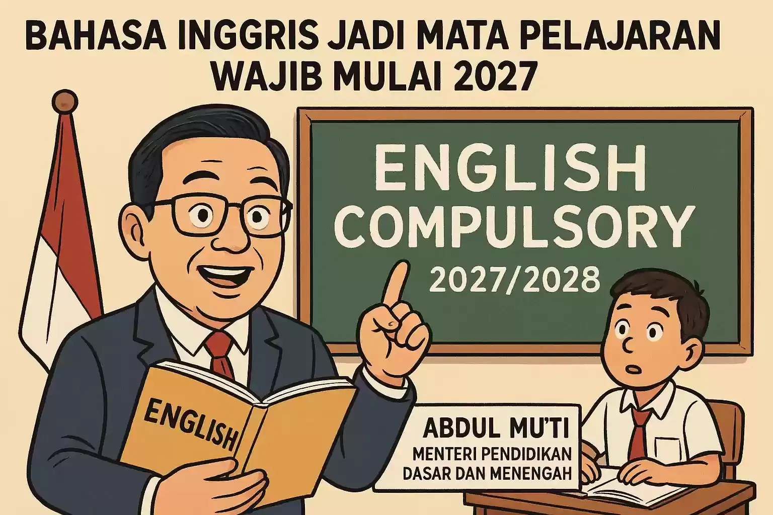 Mendikdasmen Pastikan Bahasa Inggris Jadi Mata Pelajaran Wajib Mulai Kelas 3 SD Tahun 2027