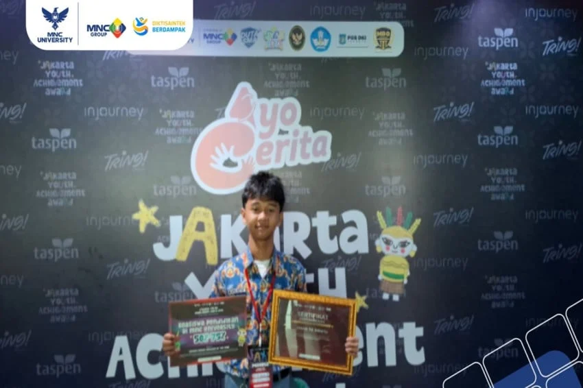 MNC University Berikan Beasiswa kepada Ketua OSIS SMAN 112 Jakarta, Azkaa Aditya, Pemenang Jakarta Youth Achievement Awards 2026
