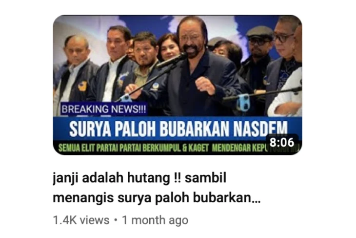 NasDem Ungkit Pernyataan Surya Paloh: Tidak Rela Partainya Diambil Orang