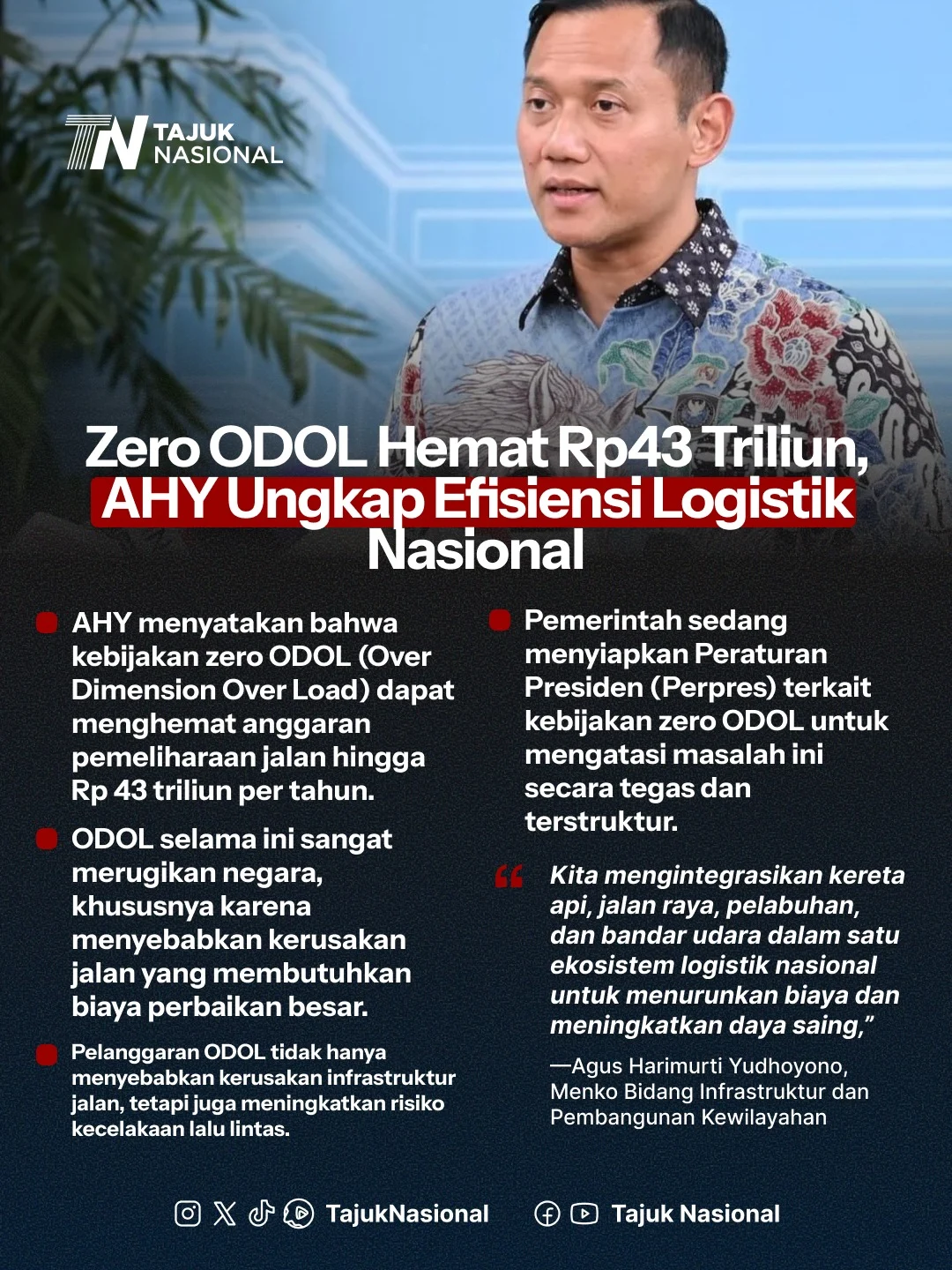 Pemerintah Perkuat Kebijakan Zero ODOL 2027, Langkah Menuju Transportasi Bebas Emisi