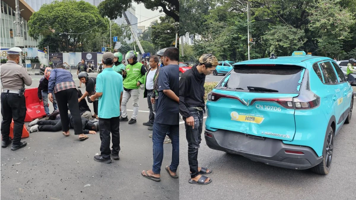 Polisi Periksa Sopir Taksi Listrik Green SM Usai Kecelakaan di Perlintasan Jalan Ampera