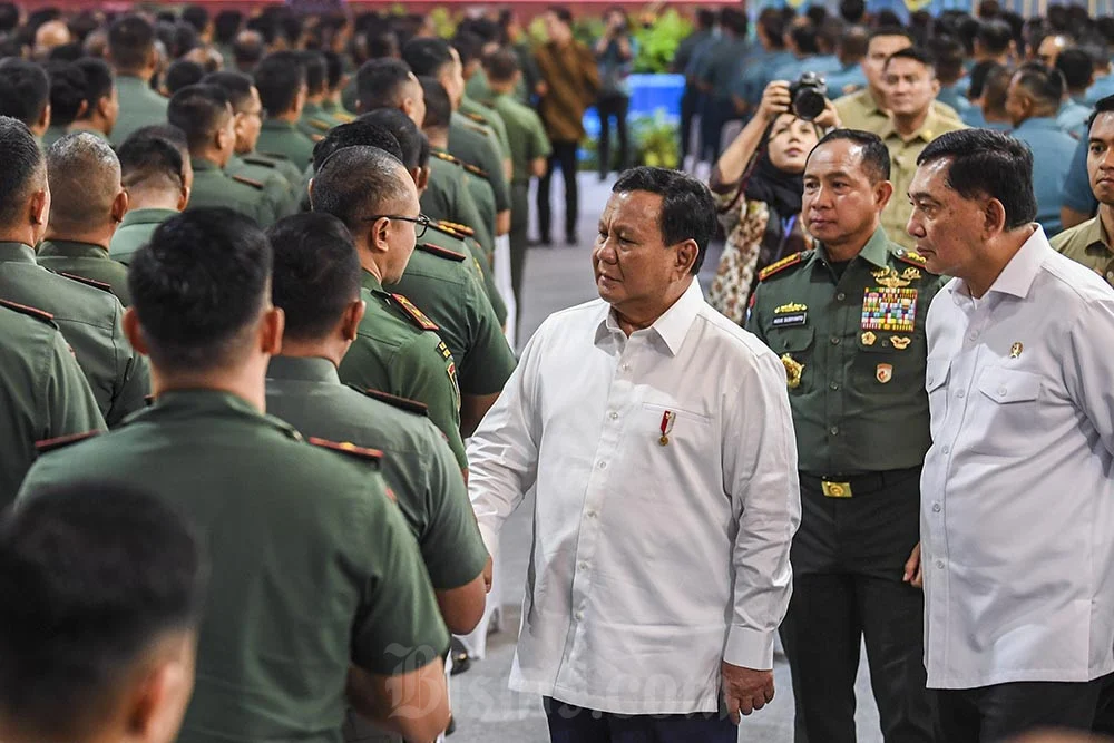 Prabowo Subianto Beri Taklimat pada 1.500 Komandan Satuan Tiga Matra TNI