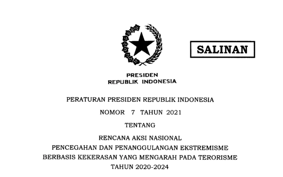 Prabowo Tandatangani Perpres Pencegahan dan Penanggulangan Ekstremisme yang Mengarah ke Terorisme