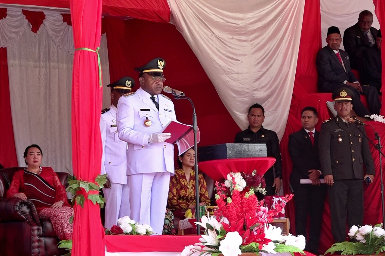 Satgas Yonif 511/DY Perkuat Komitmen ASN Lanny Jaya Cinta NKRI dalam Peringatan Hari Integrasi Papua