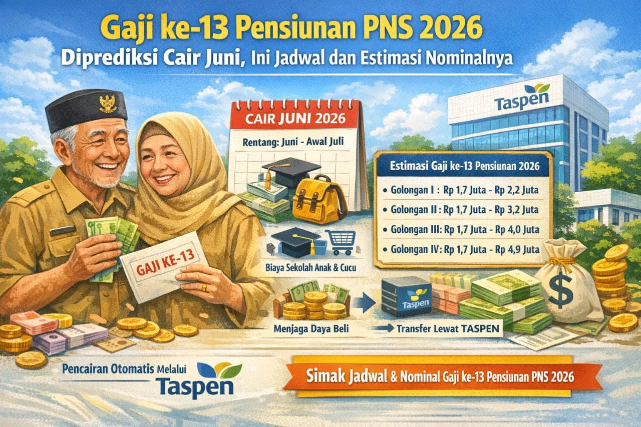 Siap-siap! Gaji ke-13 Pensiunan ASN Cair 2 Juni 2026, Cek Aturan Barunya