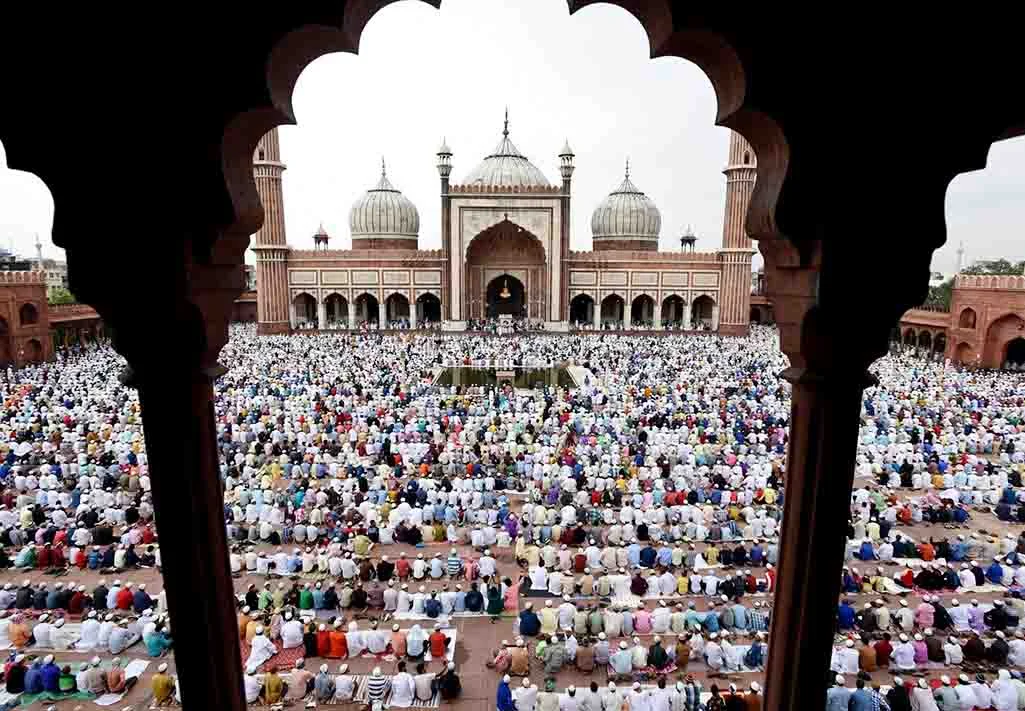 Umat Muslim India Rayakan Idul Adha di Jama Masjid, New Delhi