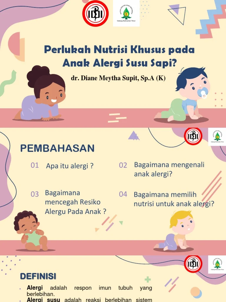 Asupan Nutrisi Penting bagi Anak dengan Alergi Protein Susu