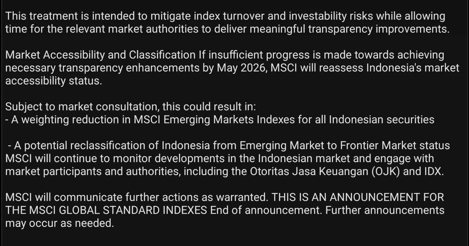 BEI Bantah Rumor Indonesia Masuk Frontier Market, Tunggu Pengumuman MSCI, Berharap Masih di Emerging Market