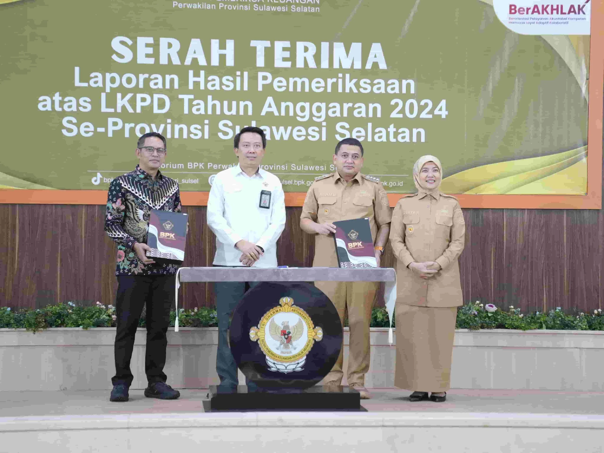 BPK Beri Opini WTP pada Laporan Keuangan Pemprov Sulsel Tahun Anggaran 2025