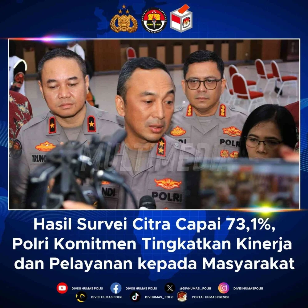 Citra Polri Meningkat di Survei, Profesionalitas dan Kepuasan Publik Ikut Naik