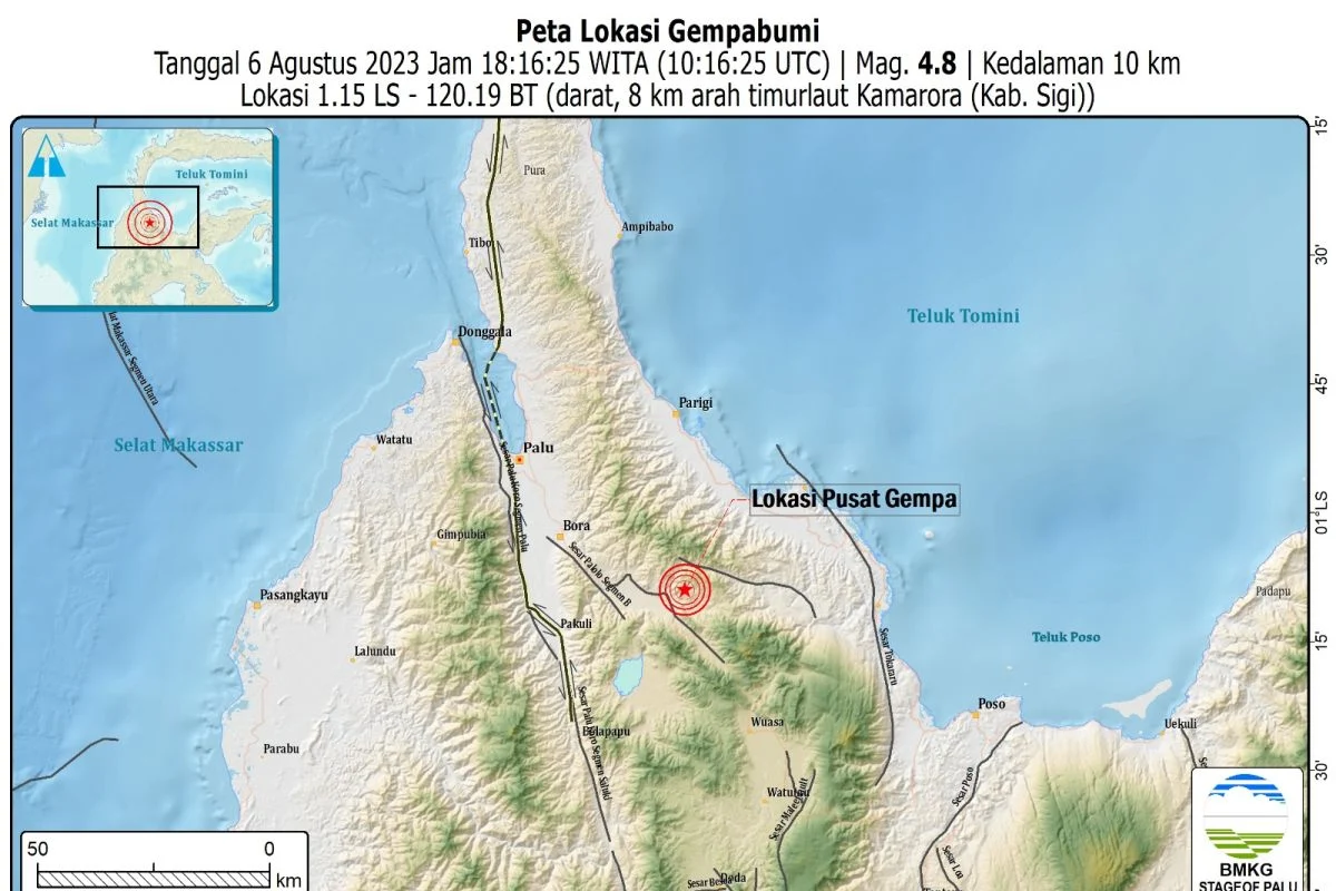 Gempa Magnitudo 6,7 Guncang Sulawesi Tengah, 1 Warga Sigi Meninggal