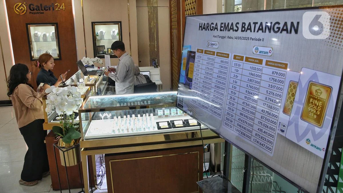 Harga Emas Kembali Rontok, Berikut Daftar Harga 3 Jenama di Pegadaian