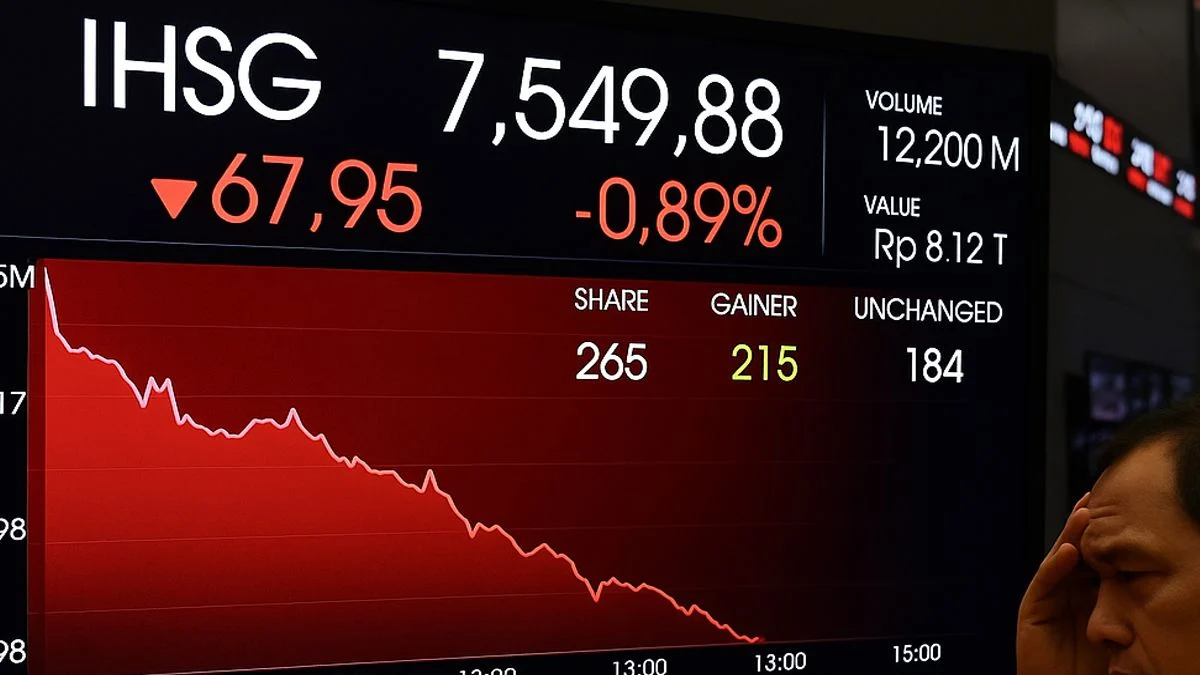 IHSG Anjlok 4 Persen ke 5.594 Terbebani Pelemahan Semua Sektor