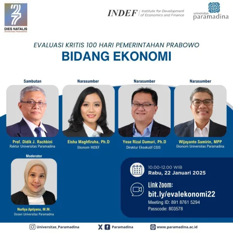 INDEF: Pemerintah Perlu Evaluasi Kebijakan Ekonomi dan Tingkatkan Kolaborasi dengan Pemangku Kepentingan