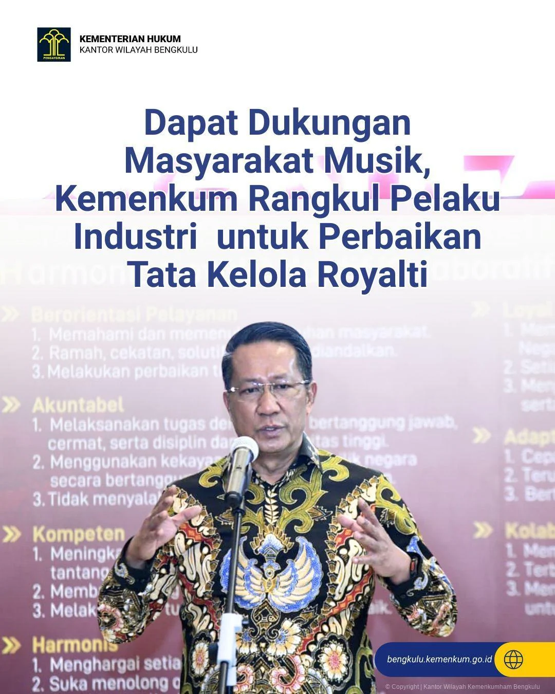 Karya Musik Indonesia Mendunia, Menekraf Perkuat Tata Kelola Royalti
