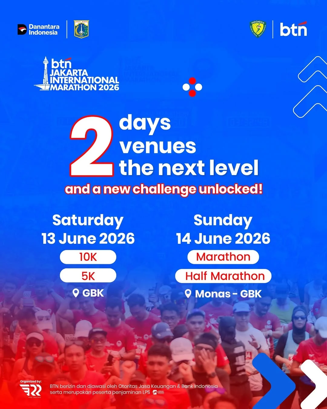 Nomor 5K dan 10K Buka Rangkaian BTN Jakarta International Marathon 2026