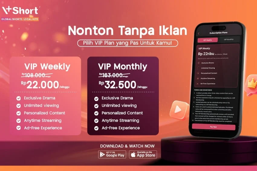 Nonton Microdrama V+Short Lebih Puas, Upgrade ke VIP Plan Sesuai Kebutuhan!