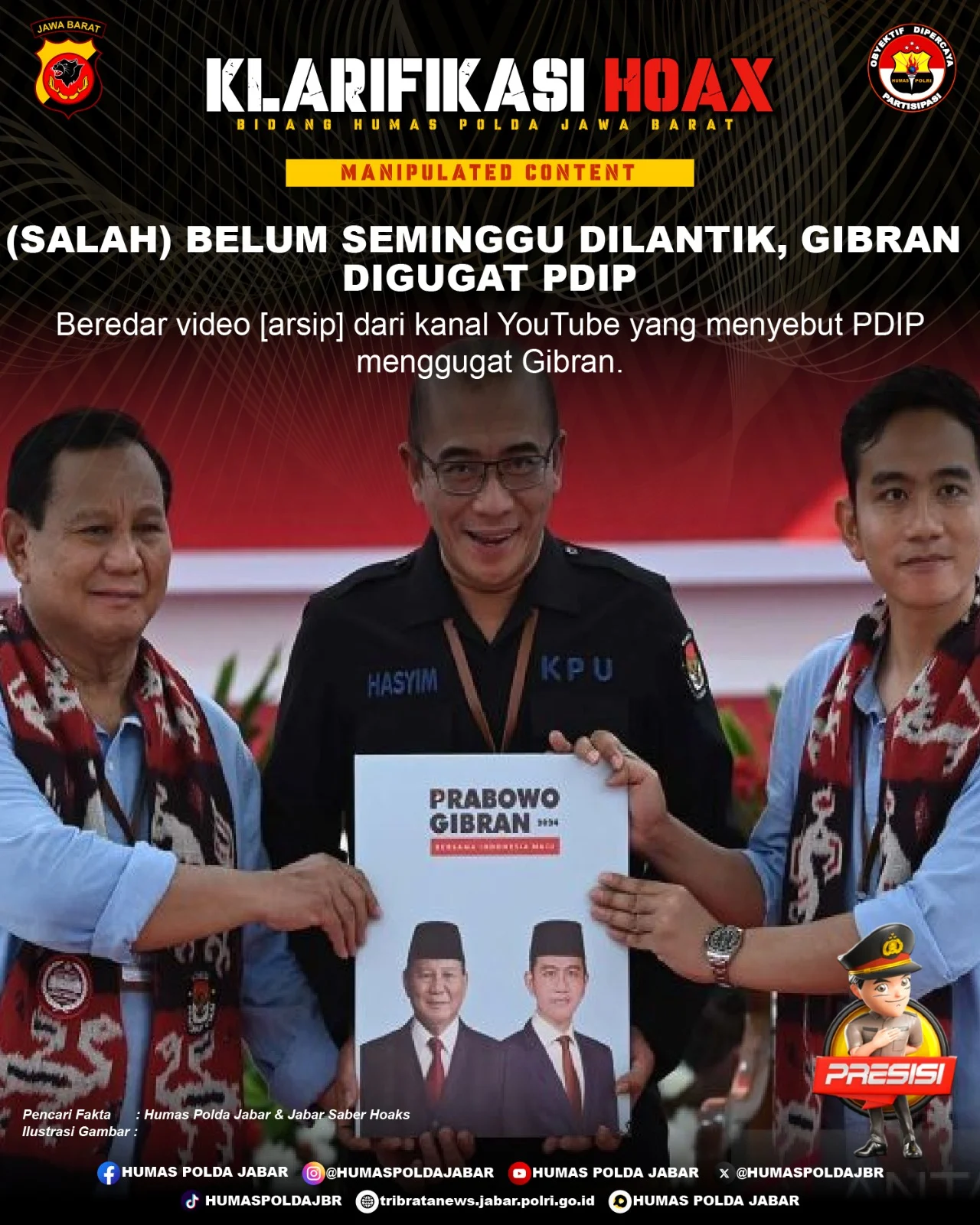 PDIP Desak Wapres Gibran Klarifikasi Dugaan Pemberian Uang ke Pengurus BEM UBK