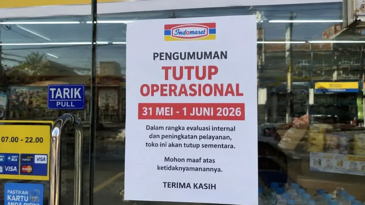 Penyebab Ribuan Gerai Indomaret Tutup pada 31 Mei–1 Juni 2026