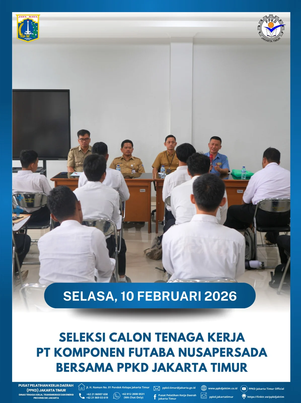 PPKD Jakarta Timur Fasilitasi Ribuan Calon Pekerja untuk Seleksi ke Jepang