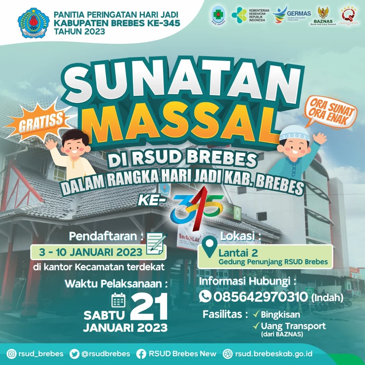 Dihadiri Komedian Narji, Khitanan Massal PSI Banten di Tangsel Diikuti Ratusan Peserta