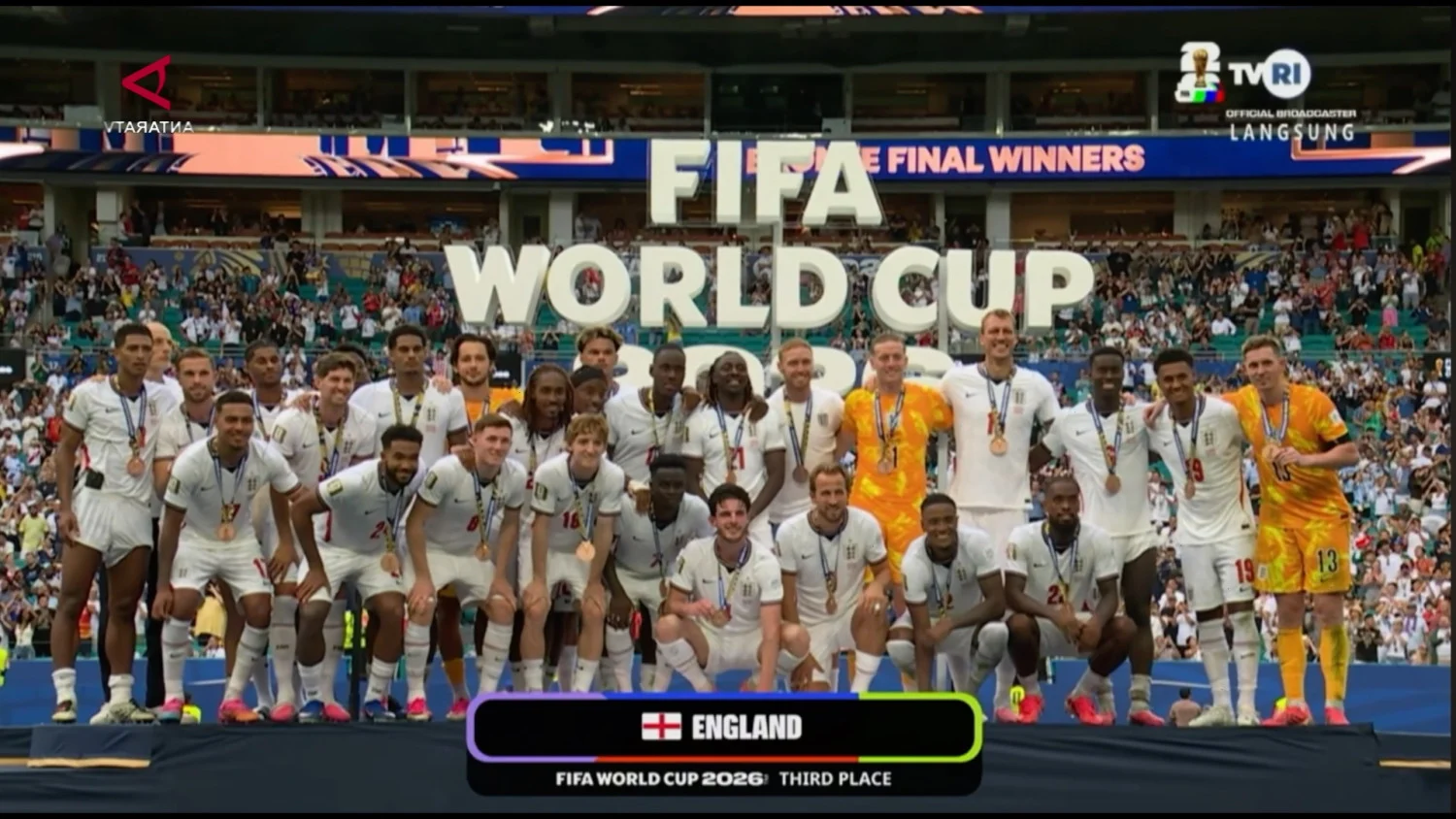 Hujan gol, Inggris rengkuh peringkat ketiga Piala Dunia